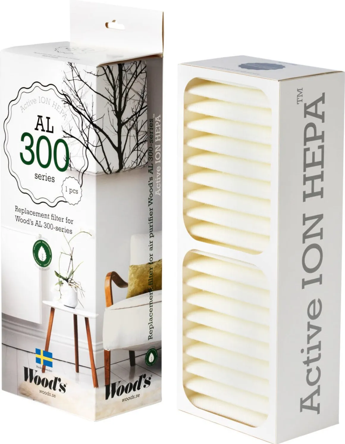 Woods Active Ion HEPA-filter för Al 300-serien