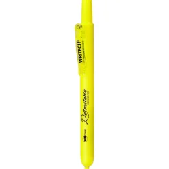 Writech överstrykningspenna infällbar spets 4 mm gul