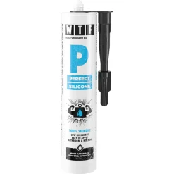 WTF P Perfect Silicone silikon badrum utomhus svart 310 ml
