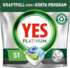 Yes Platinum All In One maskindiskmedel, 51-pack